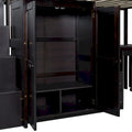 Twin Size Loft Bed with Stairs, Bookshelf, Drawers, Desk & Wardrobe