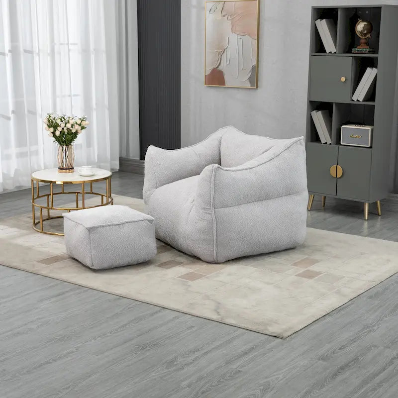 Fauteuil poire Boucle avec rembourrage en mousse à mémoire de forme pour adultes