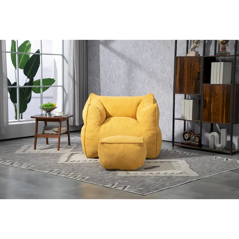 Fauteuil poire Boucle avec rembourrage en mousse à mémoire de forme pour adultes