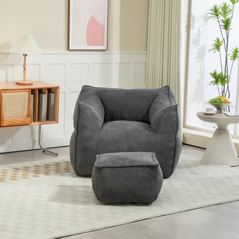 Fauteuil poire Boucle avec rembourrage en mousse à mémoire de forme pour adultes