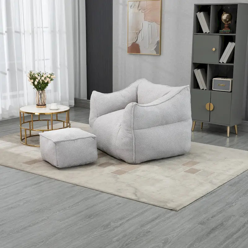 Fauteuil poire Boucle avec rembourrage en mousse à mémoire de forme pour adultes