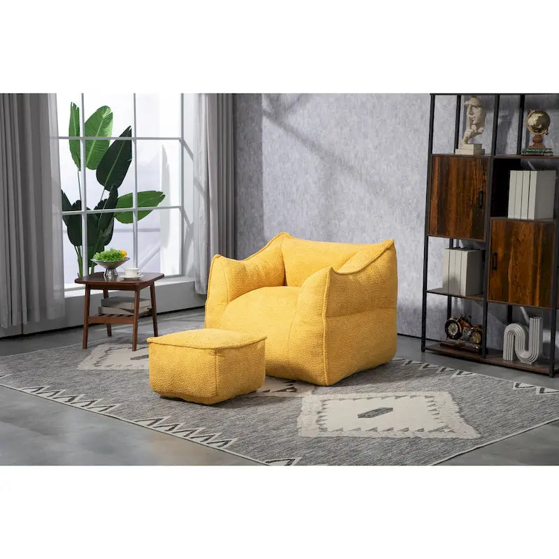 Fauteuil poire Boucle avec rembourrage en mousse à mémoire de forme pour adultes