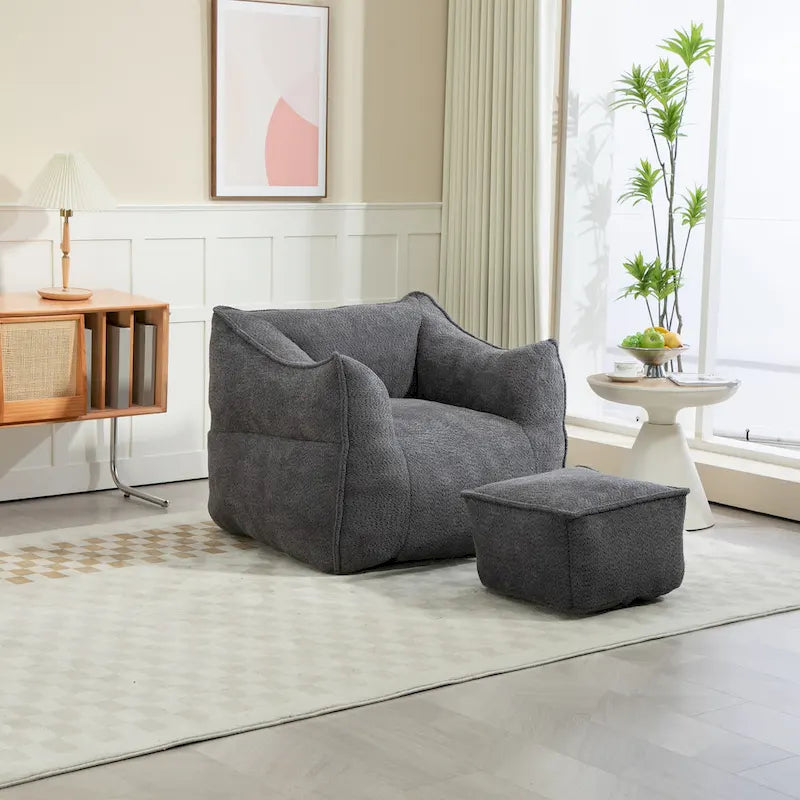Fauteuil poire Boucle avec rembourrage en mousse à mémoire de forme pour adultes