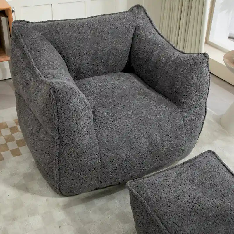 Fauteuil poire Boucle avec rembourrage en mousse à mémoire de forme pour adultes