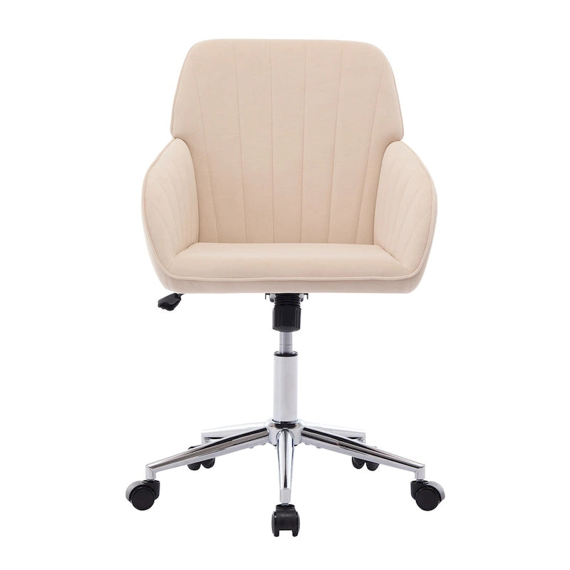 Chaise de bureau ergonomique pivotante avec coussin en mousse à mémoire de forme et soutien lombaire