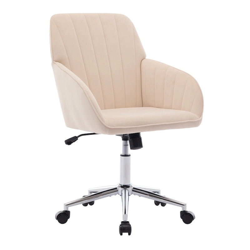 Chaise de bureau ergonomique pivotante avec coussin en mousse à mémoire de forme et soutien lombaire