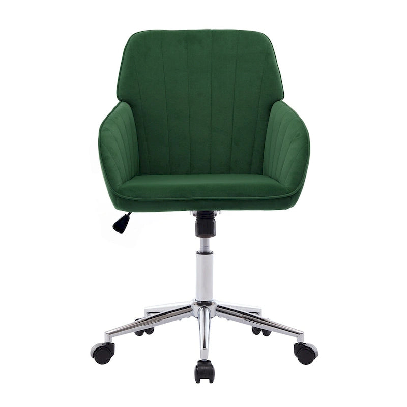 Chaise de bureau ergonomique pivotante avec coussin en mousse à mémoire de forme et soutien lombaire