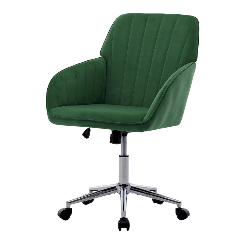 Chaise de bureau ergonomique pivotante avec coussin en mousse à mémoire de forme et soutien lombaire