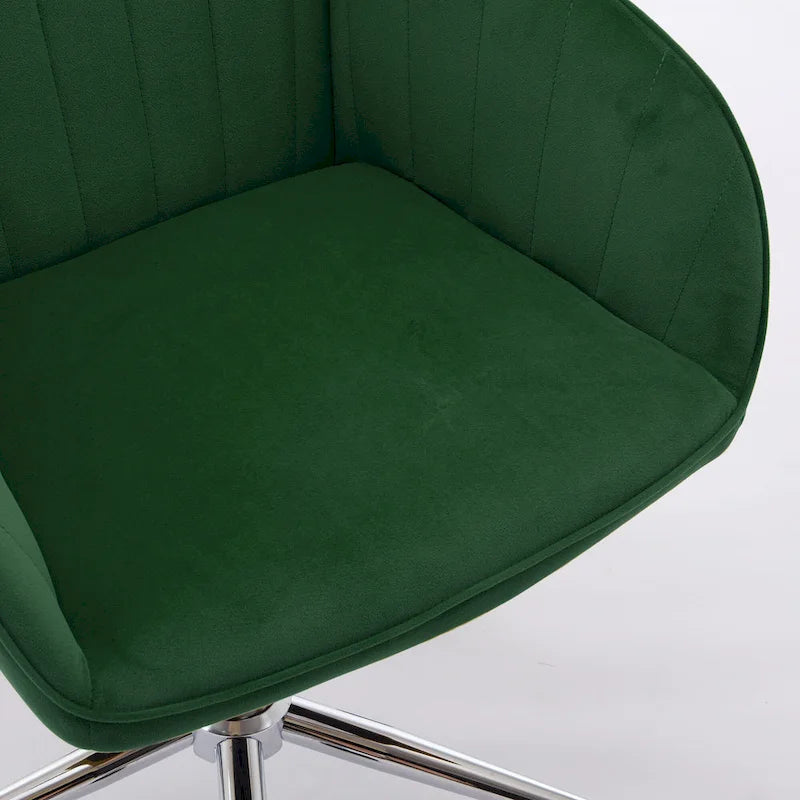 Chaise de bureau ergonomique pivotante avec coussin en mousse à mémoire de forme et soutien lombaire