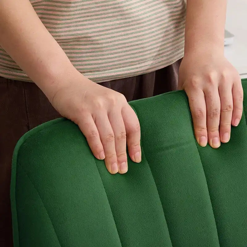 Chaise de bureau ergonomique pivotante avec coussin en mousse à mémoire de forme et soutien lombaire