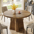 Table à Manger Ronde pour 4-6 Personnes Style Ferme de 119 cm