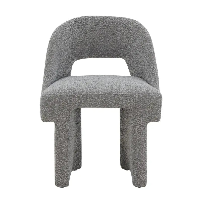 Ensemble de 2 chaises d'appoint Boucle, modernes et rembourrées, avec cadre en bois MDF pour bureau à domicile, salon, chambre à coucher