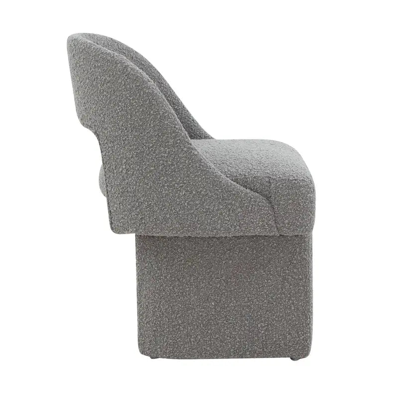 Ensemble de 2 chaises d'appoint Boucle, modernes et rembourrées, avec cadre en bois MDF pour bureau à domicile, salon, chambre à coucher