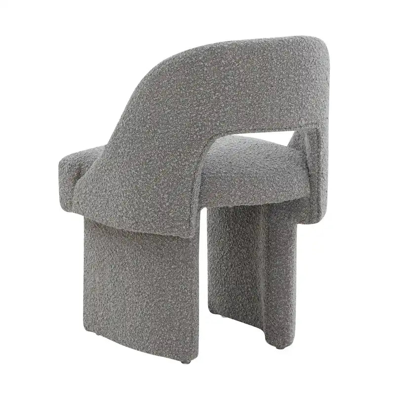 Ensemble de 2 chaises d'appoint Boucle, modernes et rembourrées, avec cadre en bois MDF pour bureau à domicile, salon, chambre à coucher
