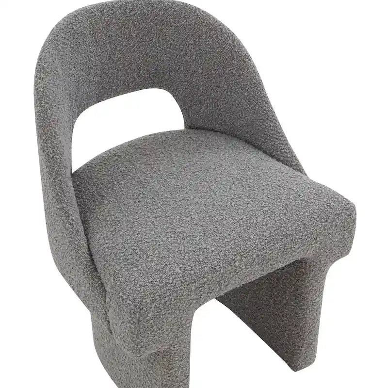 Ensemble de 2 chaises d'appoint Boucle, modernes et rembourrées, avec cadre en bois MDF pour bureau à domicile, salon, chambre à coucher
