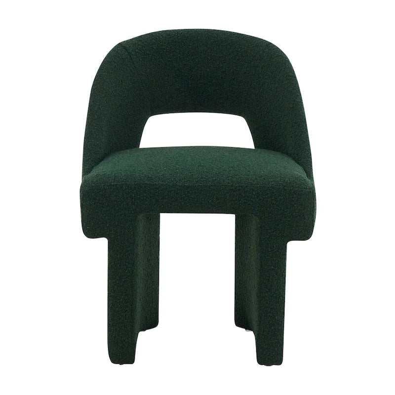 Ensemble de 2 chaises d'appoint Boucle, modernes et rembourrées, avec cadre en bois MDF pour bureau à domicile, salon, chambre à coucher