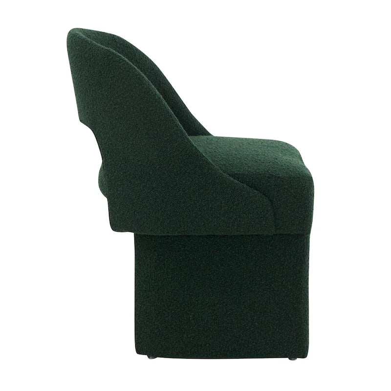 Ensemble de 2 chaises d'appoint Boucle, modernes et rembourrées, avec cadre en bois MDF pour bureau à domicile, salon, chambre à coucher