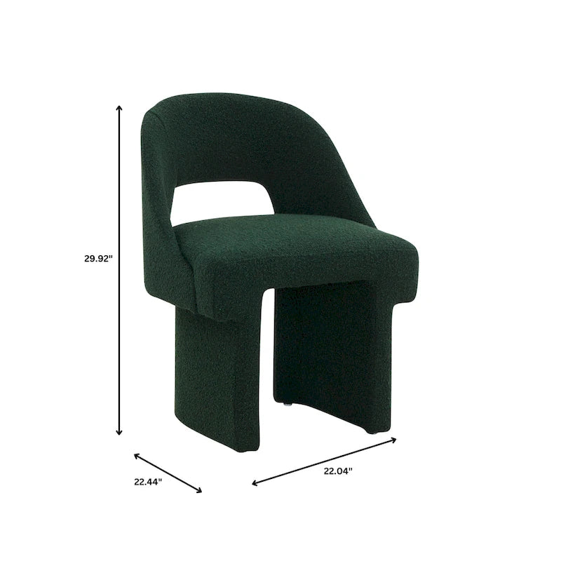 Ensemble de 2 chaises d'appoint Boucle, modernes et rembourrées, avec cadre en bois MDF pour bureau à domicile, salon, chambre à coucher