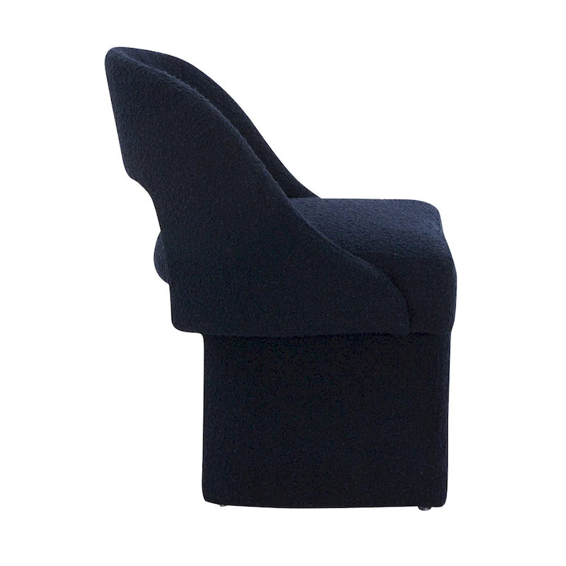 Ensemble de 2 chaises d'appoint Boucle, modernes et rembourrées, avec cadre en bois MDF pour bureau à domicile, salon, chambre à coucher