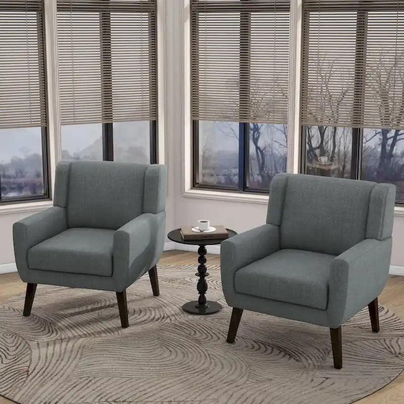 Fauteuils d'appoint à oreilles modernes (lot de 2) - Fauteuils rembourrés pour salon
