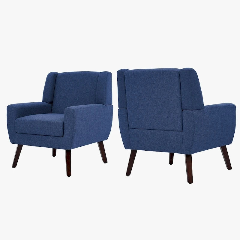 Fauteuils d'appoint à oreilles modernes (lot de 2) - Fauteuils rembourrés pour salon