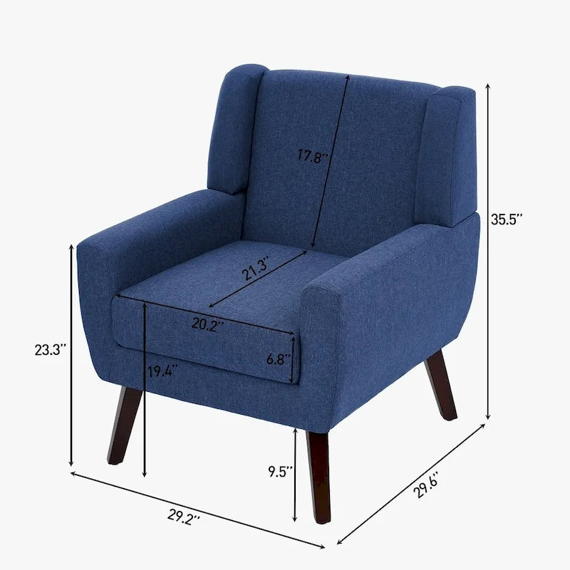 Fauteuils d'appoint à oreilles modernes (lot de 2) - Fauteuils rembourrés pour salon