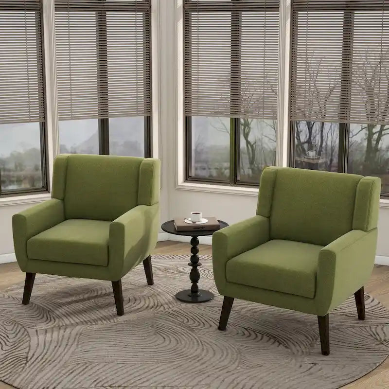 Fauteuils d'appoint à oreilles modernes (lot de 2) - Fauteuils rembourrés pour salon