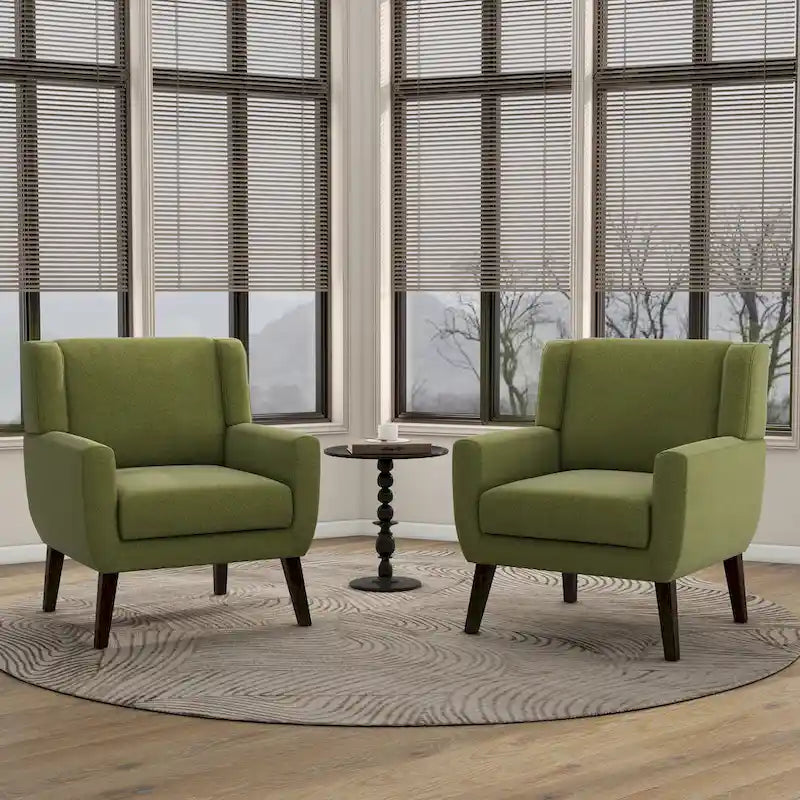 Fauteuils d'appoint à oreilles modernes (lot de 2) - Fauteuils rembourrés pour salon