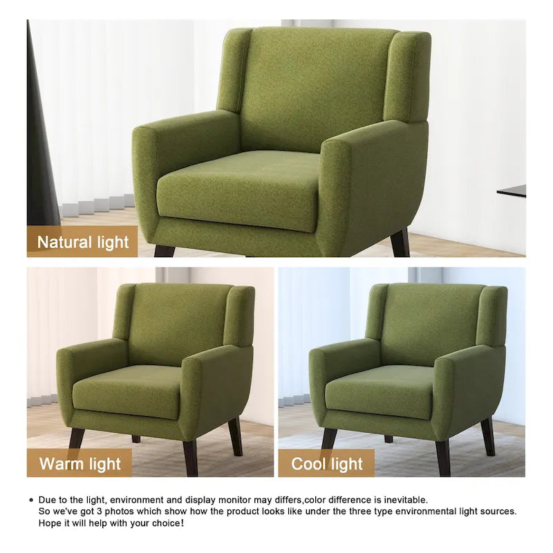 Fauteuils d'appoint à oreilles modernes (lot de 2) - Fauteuils rembourrés pour salon