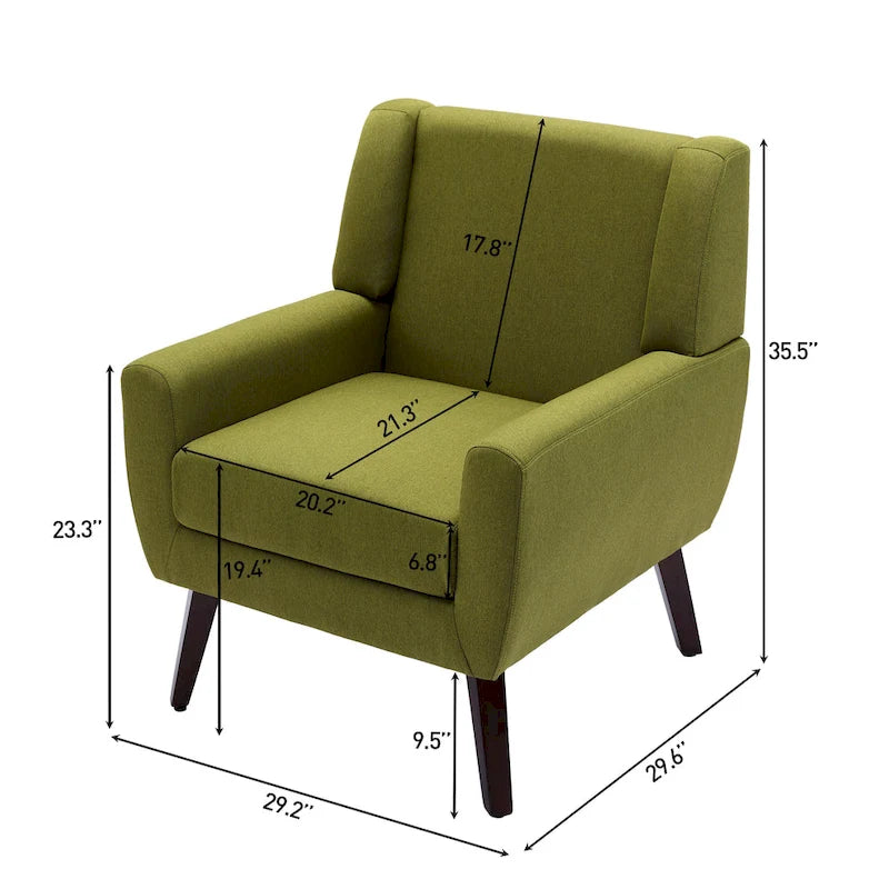 Fauteuils d'appoint à oreilles modernes (lot de 2) - Fauteuils rembourrés pour salon