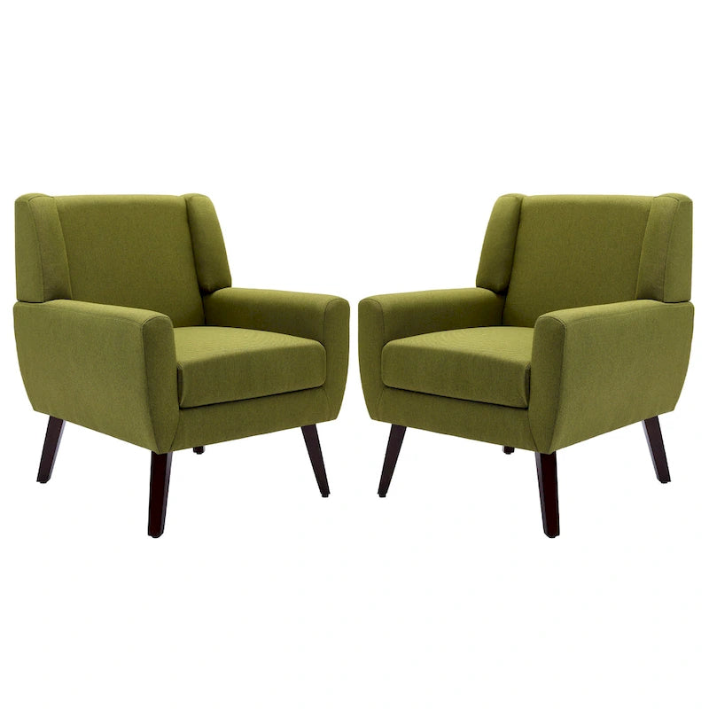 Fauteuils d'appoint à oreilles modernes (lot de 2) - Fauteuils rembourrés pour salon