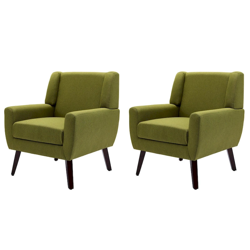 Fauteuils d'appoint à oreilles modernes (lot de 2) - Fauteuils rembourrés pour salon