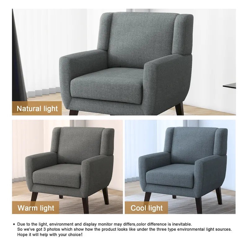 Fauteuils d'appoint à oreilles modernes (lot de 2) - Fauteuils rembourrés pour salon
