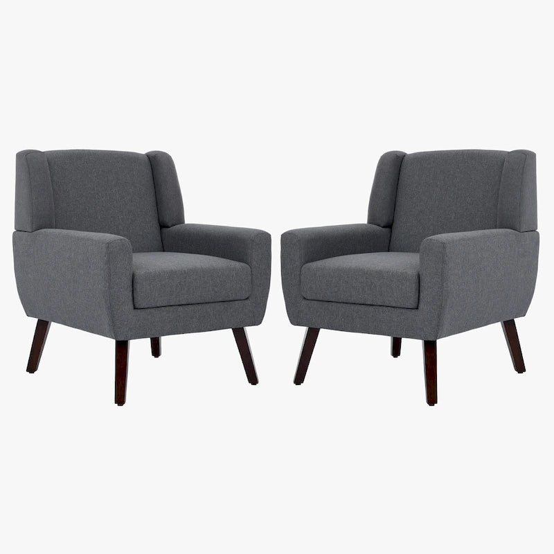 Fauteuils d'appoint à oreilles modernes (lot de 2) - Fauteuils rembourrés pour salon
