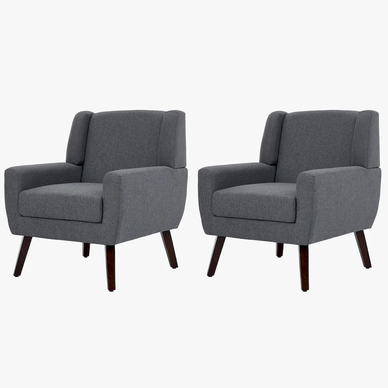 Fauteuils d'appoint à oreilles modernes (lot de 2) - Fauteuils rembourrés pour salon