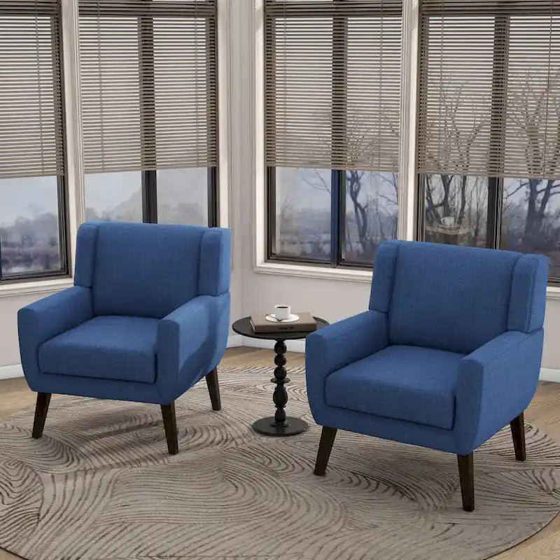 Fauteuils d'appoint à oreilles modernes (lot de 2) - Fauteuils rembourrés pour salon