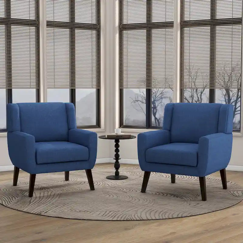 Fauteuils d'appoint à oreilles modernes (lot de 2) - Fauteuils rembourrés pour salon