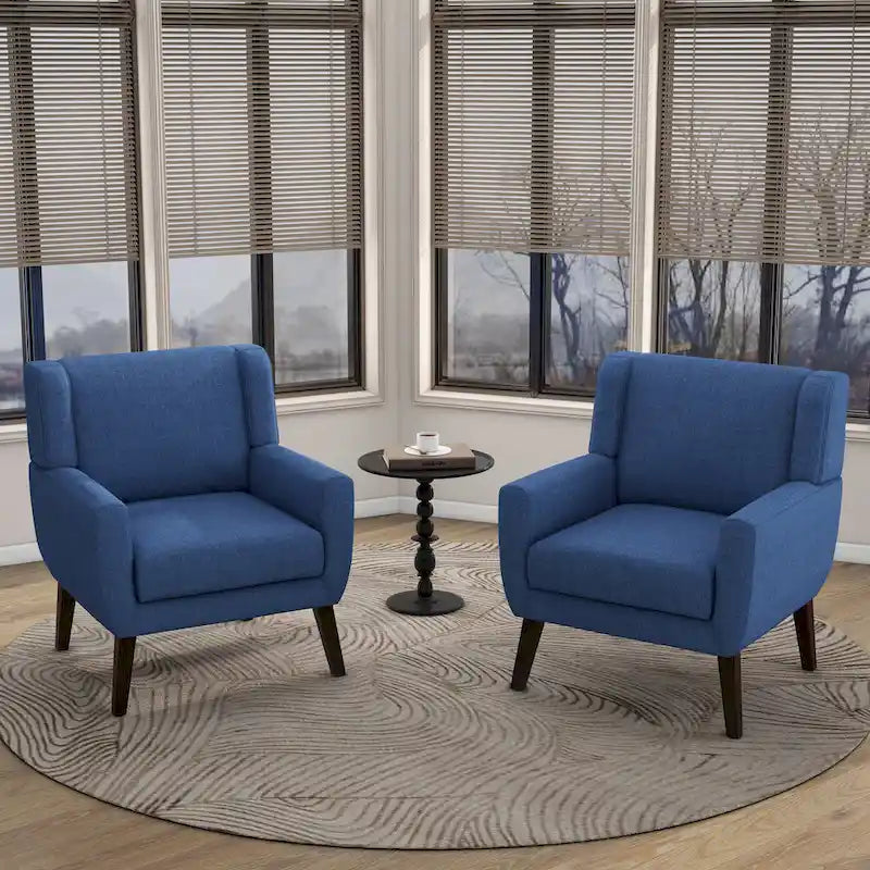 Fauteuils d'appoint à oreilles modernes (lot de 2) - Fauteuils rembourrés pour salon