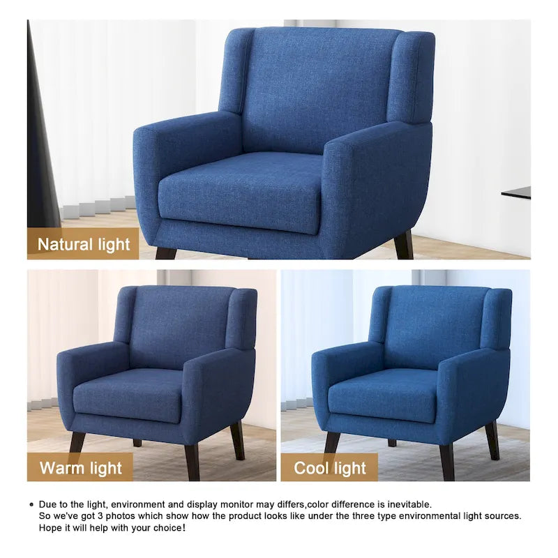 Fauteuils d'appoint à oreilles modernes (lot de 2) - Fauteuils rembourrés pour salon