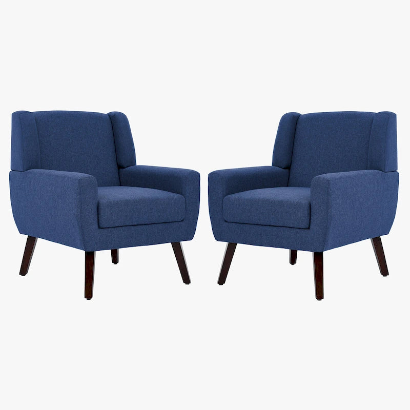 Fauteuils d'appoint à oreilles modernes (lot de 2) - Fauteuils rembourrés pour salon