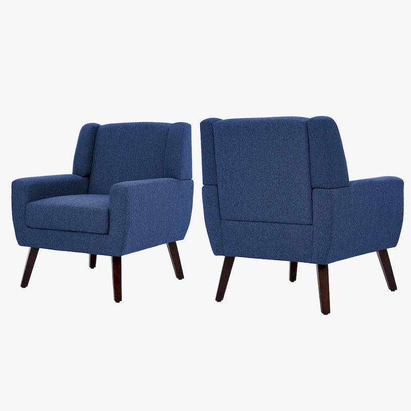 Fauteuils d'appoint à oreilles modernes (lot de 2) - Fauteuils rembourrés pour salon