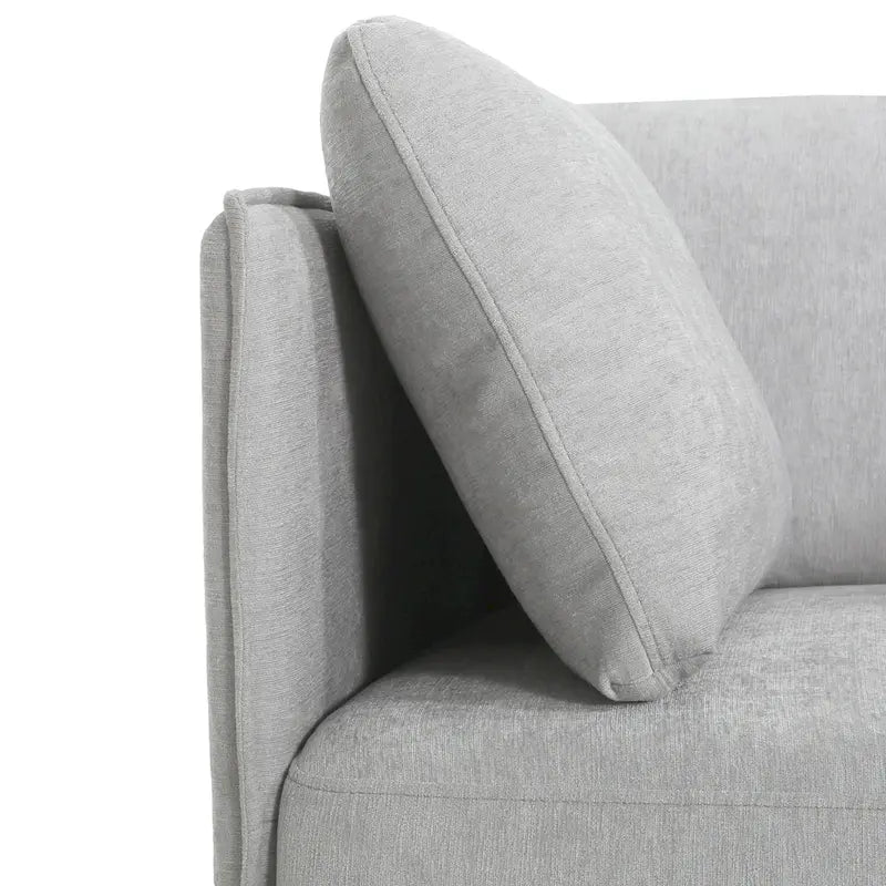 Fauteuil d'appoint moderne rembourré avec pieds en métal massif et oreiller pour le salon