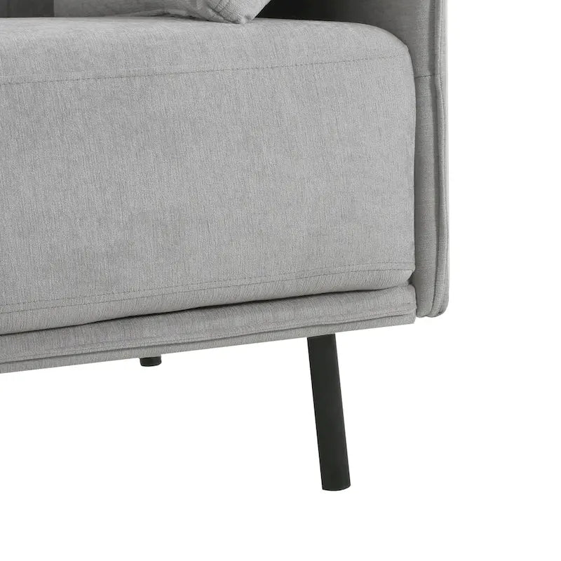 Fauteuil d'appoint moderne rembourré avec pieds en métal massif et oreiller pour le salon