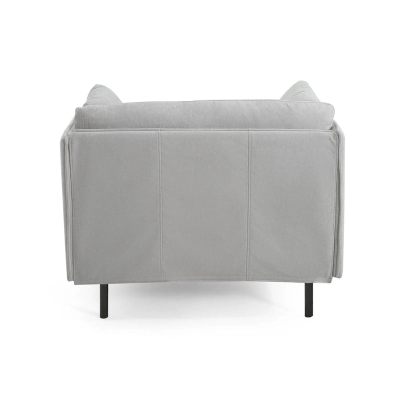 Fauteuil d'appoint moderne rembourré avec pieds en métal massif et oreiller pour le salon
