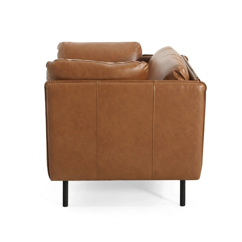 Fauteuil d'appoint moderne rembourré avec pieds en métal massif et oreiller pour le salon
