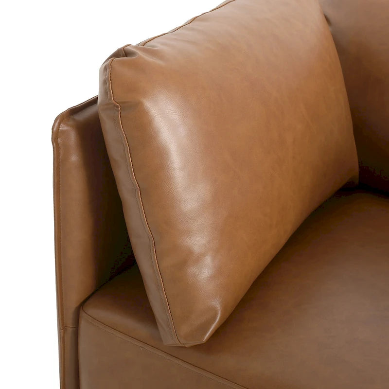 Fauteuil d'appoint moderne rembourré avec pieds en métal massif et oreiller pour le salon