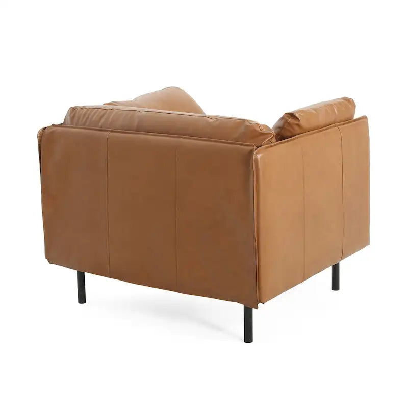 Fauteuil d'appoint moderne rembourré avec pieds en métal massif et oreiller pour le salon