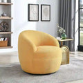 Fauteuil d'appoint barillet pivotant à 360° rembourré en tissu peluche bouclée Teddy