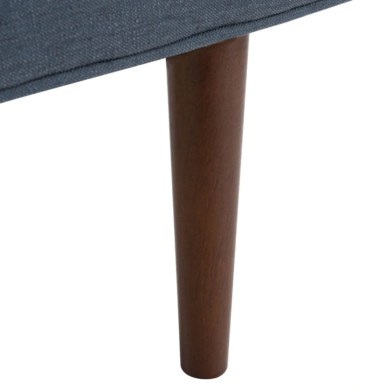 Banc rembourré de style Mid-Century Modern avec accoudoirs, hauteur 63,5 cm
