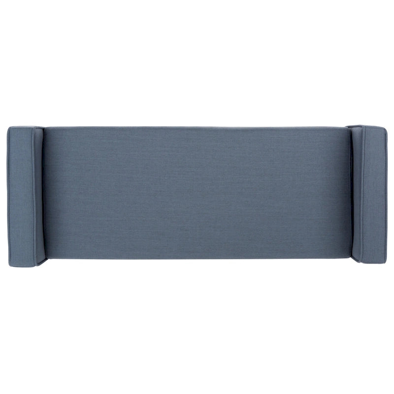 Banc rembourré de style Mid-Century Modern avec accoudoirs, hauteur 63,5 cm